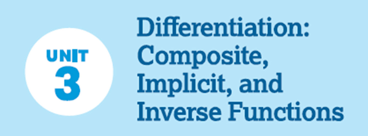 Differentiation Composite, Implicit, and Inverse